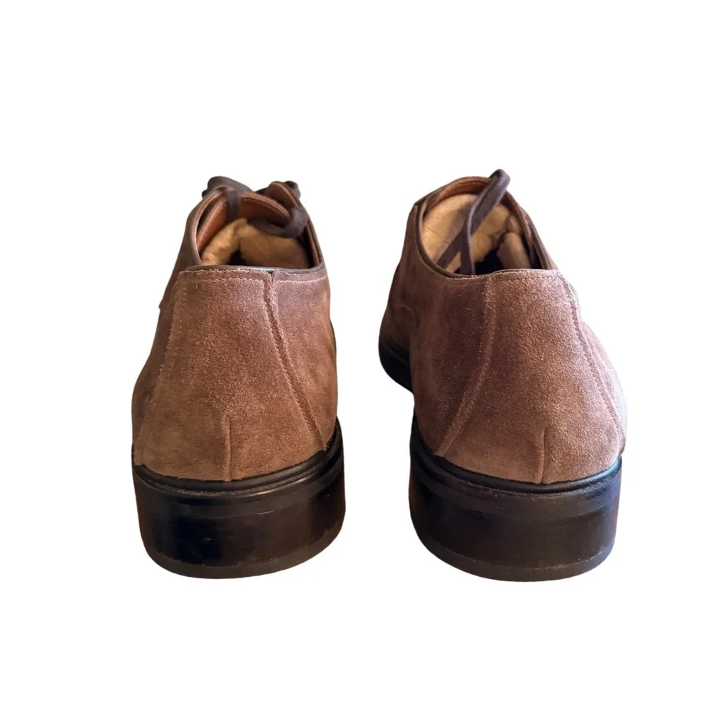 John Varvatos USA Suede Cap Toe Oxford Shoes Men‎ 12 Brown Lace Up Italy Wingtip